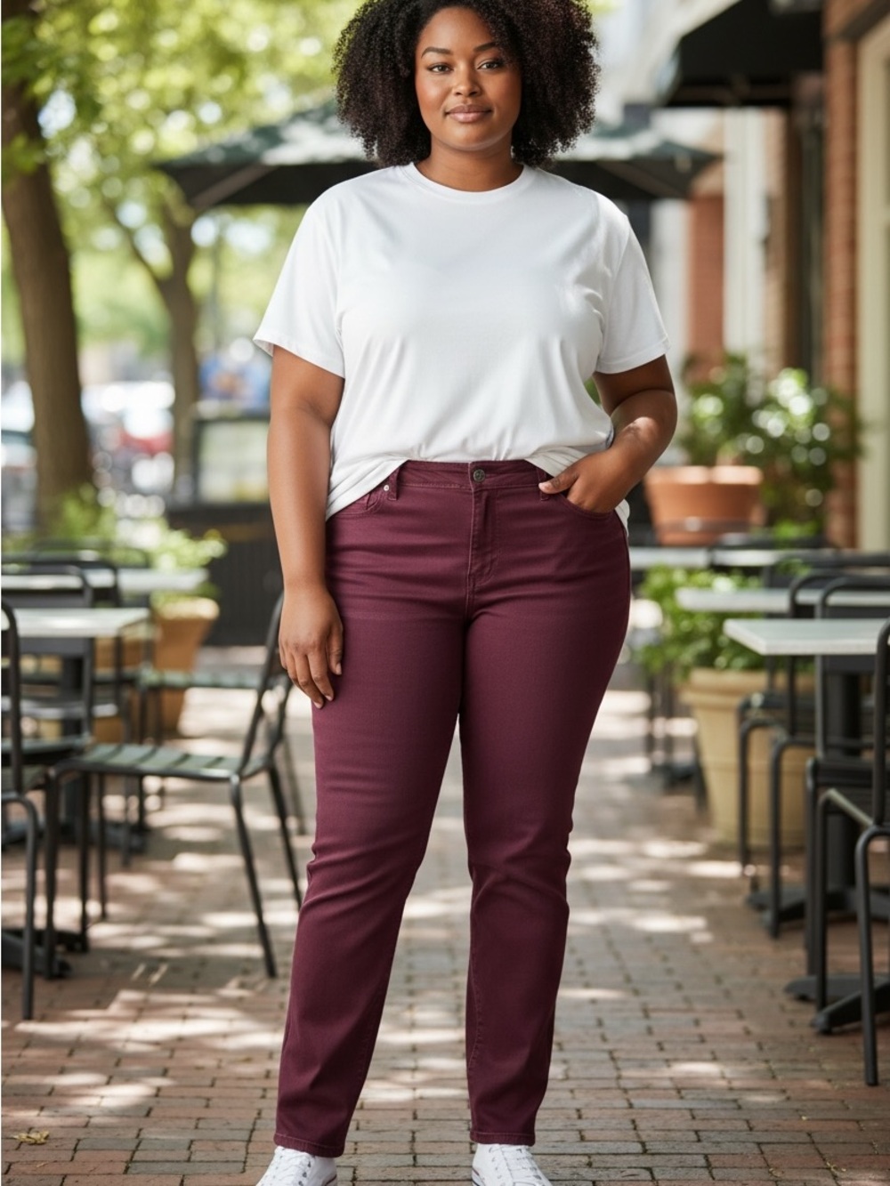 Lane Bryant Skinny Jeans in Wine